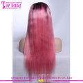 Peruca rosa na moda por atacado perucas peruca dianteira rosa cabelo humano